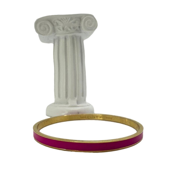 KATE SPADE New York RISE ABOVE Idiom Pink Enamel Bangle - Picture 3 of 6